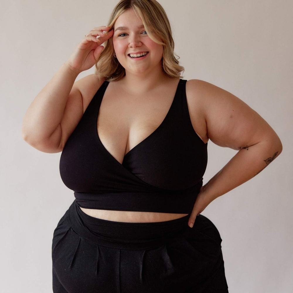 NWT - Free Label Dani Bra, Black, Size XL